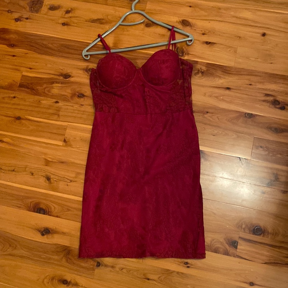 Red cocktail dress